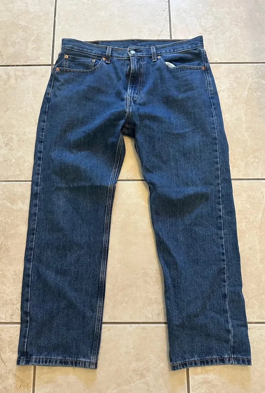 Levi's 505 Regular Fit Jeans Men's Size 36x29 Blue Denim Straight Leg